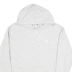 ADIDAS Mens Grey Pullover Hoodie M Cotton Casual Sports Sweatshirt
