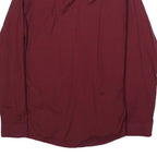 HUGO BOSS Mens Red Plain Shirt M Elegant Cotton Blend Button Down