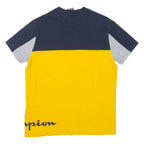 CHAMPION Mens T-Shirt Yellow Crew Neck S