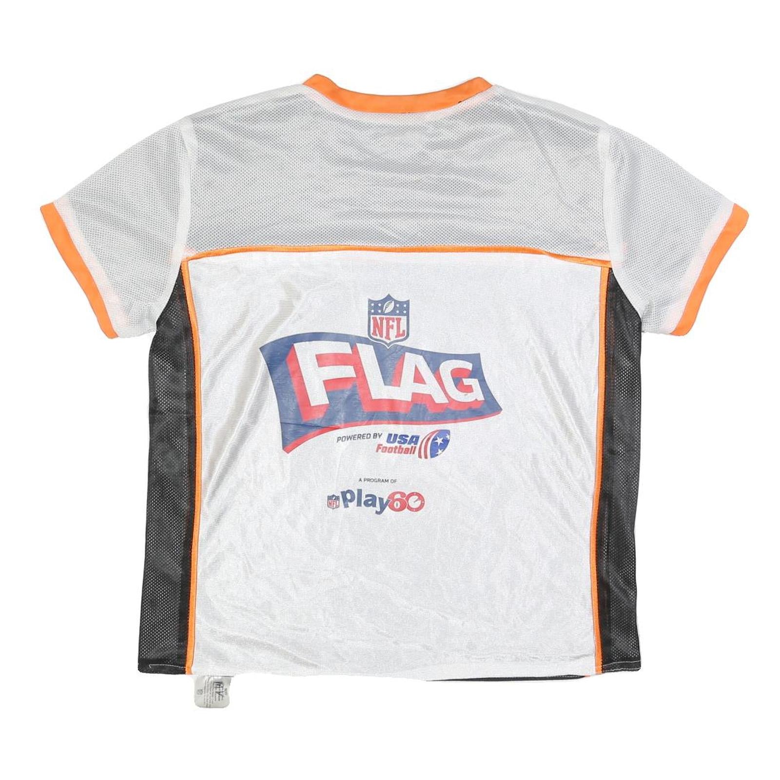 NFL Mens White & Orange Bengals Graphic T-Shirt M Short Sleeve V-Neck Sportswear