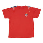 MARK EARL CLOTHING Mens Red Jersey L Short Sleeve Crew Neck England Crest