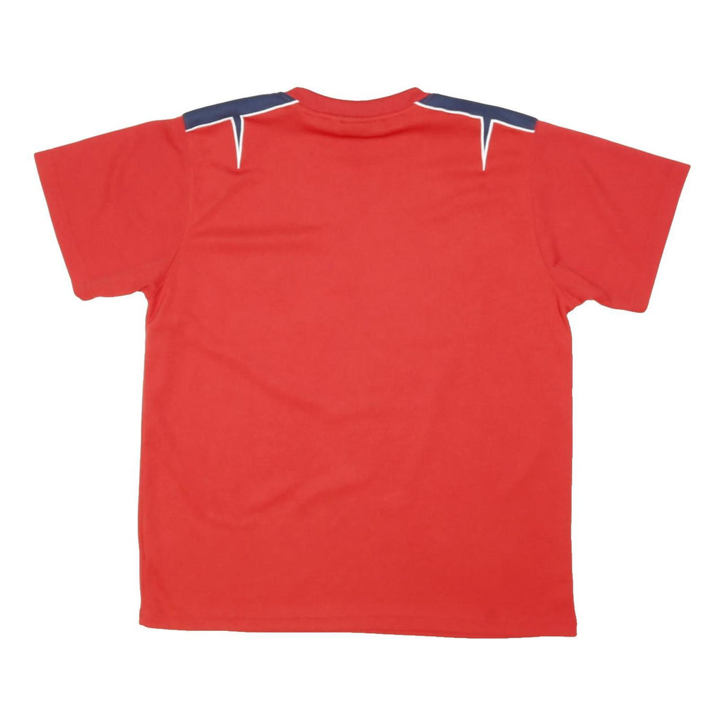MARK EARL CLOTHING Mens Red Jersey L Short Sleeve Crew Neck England Crest