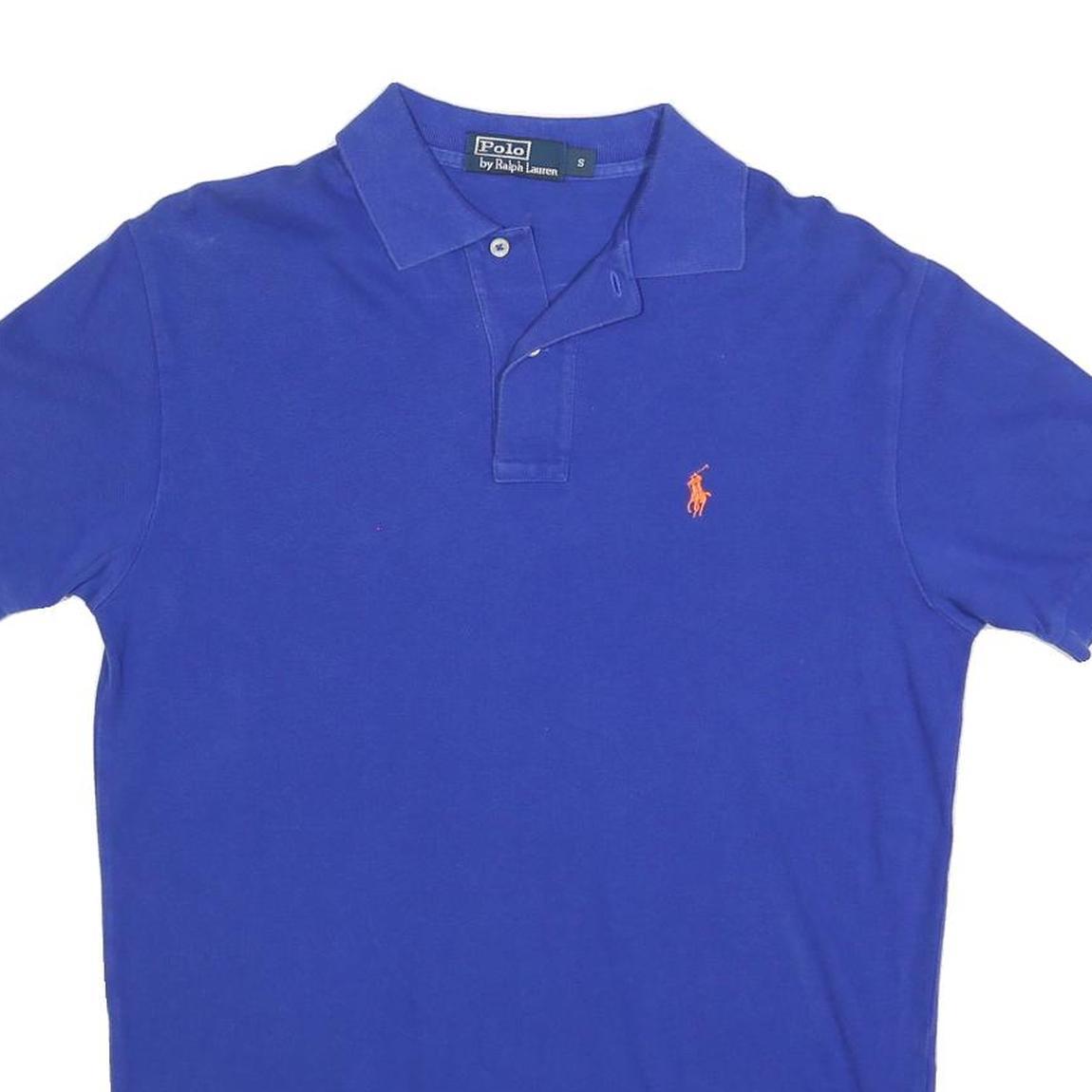 POLO RALPH LAUREN Mens Blue Polo Shirt Short Sleeve S Cotton Blend Classic Fit