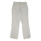 CARHARTT Mens Cotton Regular Beige Trousers W28 L30 Workwear Zip Closure