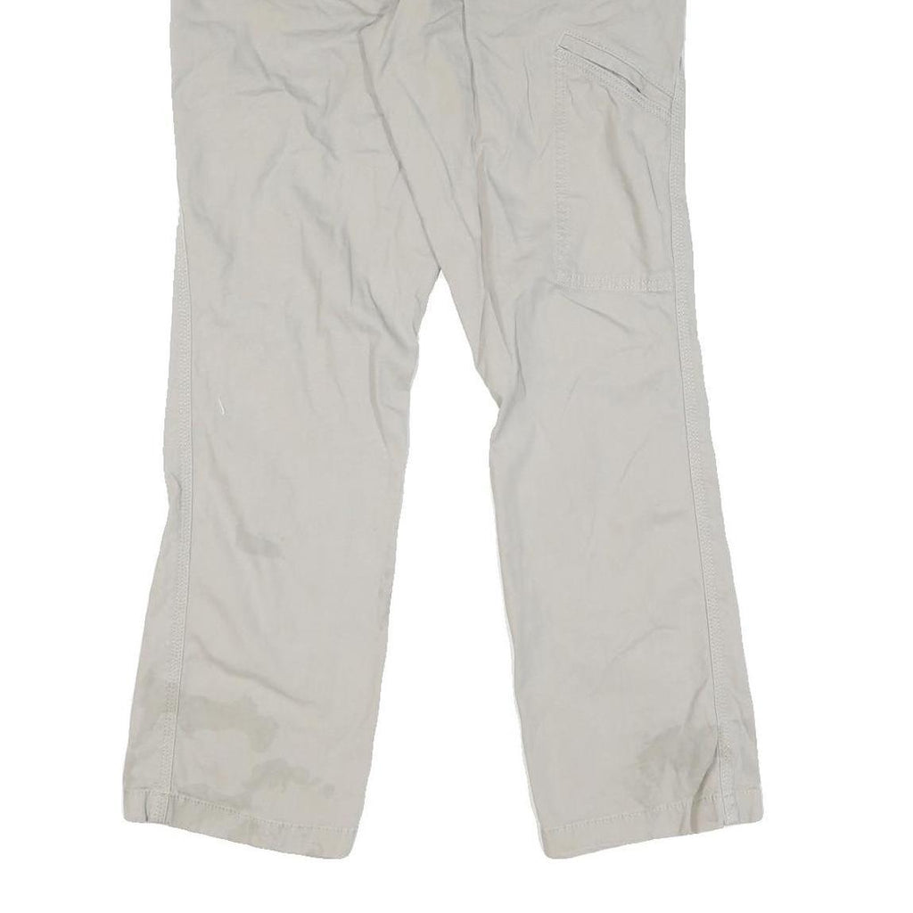 CARHARTT Mens Cotton Regular Beige Trousers W28 L30 Workwear Zip Closure