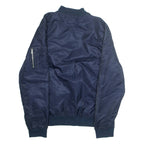 BROOKLYN CLOTHES Mens Bomber Jacket Blue Nylon L
