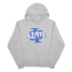 CHAMPION Mens Grey State Logo Pullover Hoodie M Cotton Blend Casual