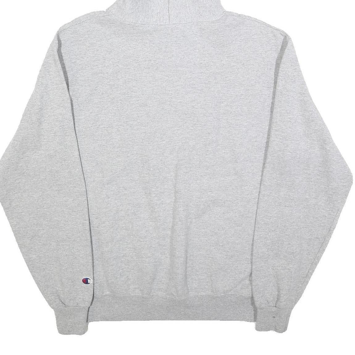 CHAMPION Mens Grey State Logo Pullover Hoodie M Cotton Blend Casual