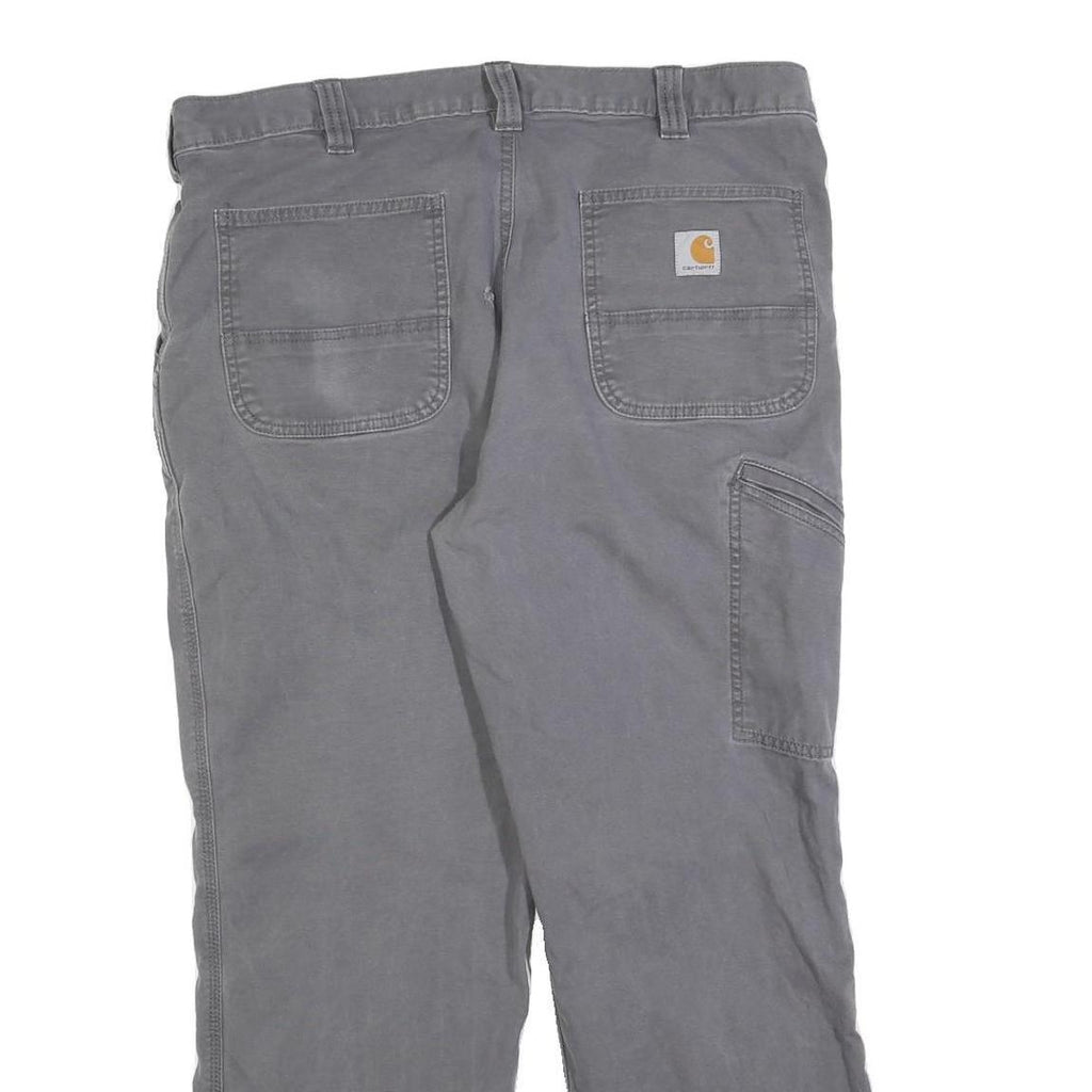 CARHARTT Mens Jeans Grey Relaxed Straight Cotton Blend W38 L30 Workwear Casual