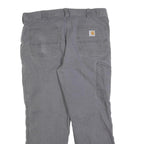CARHARTT Mens Jeans Grey Relaxed Straight Cotton Blend W38 L30 Workwear Casual