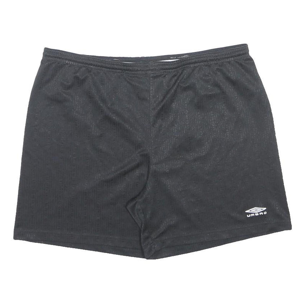 UMBRO Mens Black Sports Shorts XL W36 Polyester Blend Casual