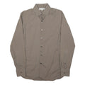 REISS Mens Beige Casual Shirt S Cotton Blend Long Sleeve Button Collar