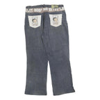 ANGE Womens Blue Relaxed Straight Denim Light W32 L27 Betty Boop Printed Pockets