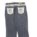 ANGE Womens Blue Relaxed Straight Denim Light W32 L27 Betty Boop Printed Pockets