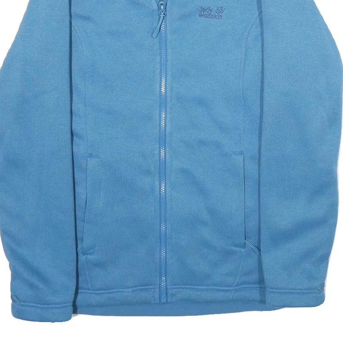 JACK WOLFSKIN Womens Blue Jacket S Polyester Plain Zip Outdoor Casual