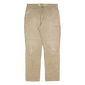 CARHARTT Mens Cotton Blend Beige Relaxed Fit Straight Trousers W34 L34 Workwear