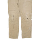 CARHARTT Mens Cotton Blend Beige Relaxed Fit Straight Trousers W34 L34 Workwear