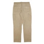 CARHARTT Mens Cotton Blend Beige Relaxed Fit Straight Trousers W34 L34 Workwear