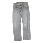 LEVI'S 501 Mens Jeans Grey Regular Straight Denim Medium W31 L32 Classic Button