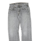 LEVI'S 501 Mens Jeans Grey Regular Straight Denim Medium W31 L32 Classic Button