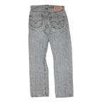 LEVI'S 501 Mens Jeans Grey Regular Straight Denim Medium W31 L32 Classic Button