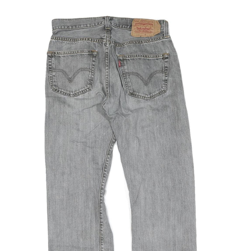 LEVI'S 501 Mens Jeans Grey Regular Straight Denim Medium W31 L32 Classic Button