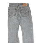 LEVI'S 501 Mens Jeans Grey Regular Straight Denim Medium W31 L32 Classic Button