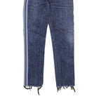 LEVI'S 501 Mens Jeans Blue Slim Straight Denim Raw W26 L26 Side Stripe Detail