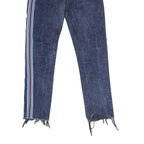 LEVI'S 501 Mens Jeans Blue Slim Straight Denim Raw W26 L26 Side Stripe Detail