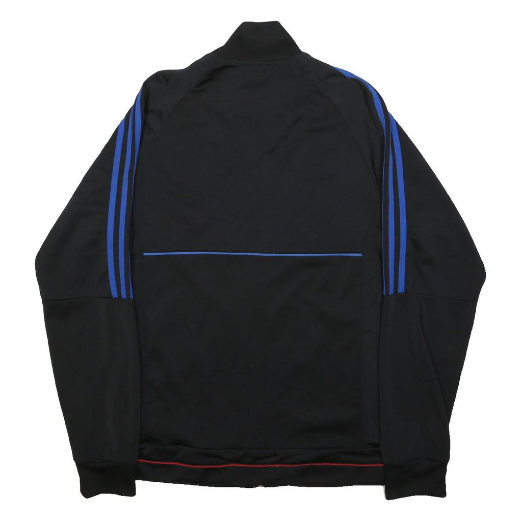 ADIDAS Mens Black & Blue Quakes Track Zip Jacket M Polyester Sportswear
