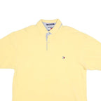 TOMMY HILFIGER Mens Yellow Basic Short Sleeve Polo Shirt 2XL Cotton Blend