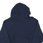 GILDAN Mens Blue Airport Basketball Hoodie M Cotton Blend Pullover Sweatshirt