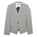 BOSS HUGO BOSS Womens Grey Wool Blend Blazer Jacket UK 4 Tailored Button Closure