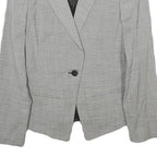 BOSS HUGO BOSS Womens Grey Wool Blend Blazer Jacket UK 4 Tailored Button Closure