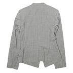 BOSS HUGO BOSS Womens Grey Wool Blend Blazer Jacket UK 4 Tailored Button Closure