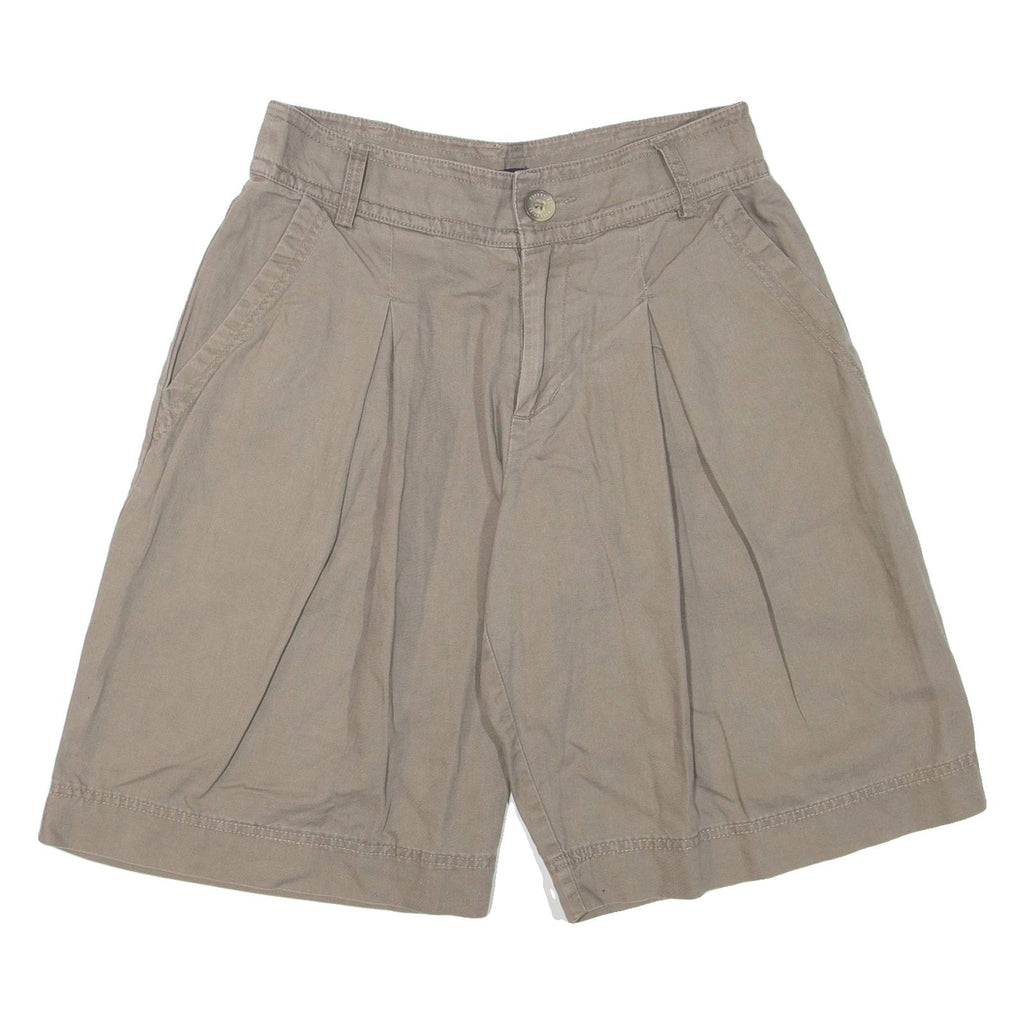 ESSENTIEL Pleated Womens Casual Shorts Grey Relaxed S W28
