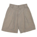 ESSENTIEL Pleated Womens Casual Shorts Grey Relaxed S W28
