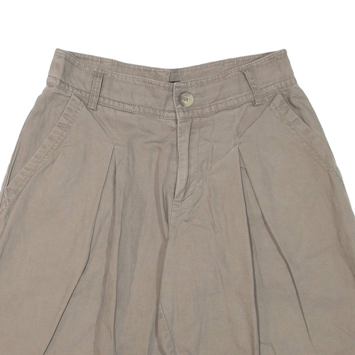 ESSENTIEL Pleated Womens Casual Shorts Grey Relaxed S W28
