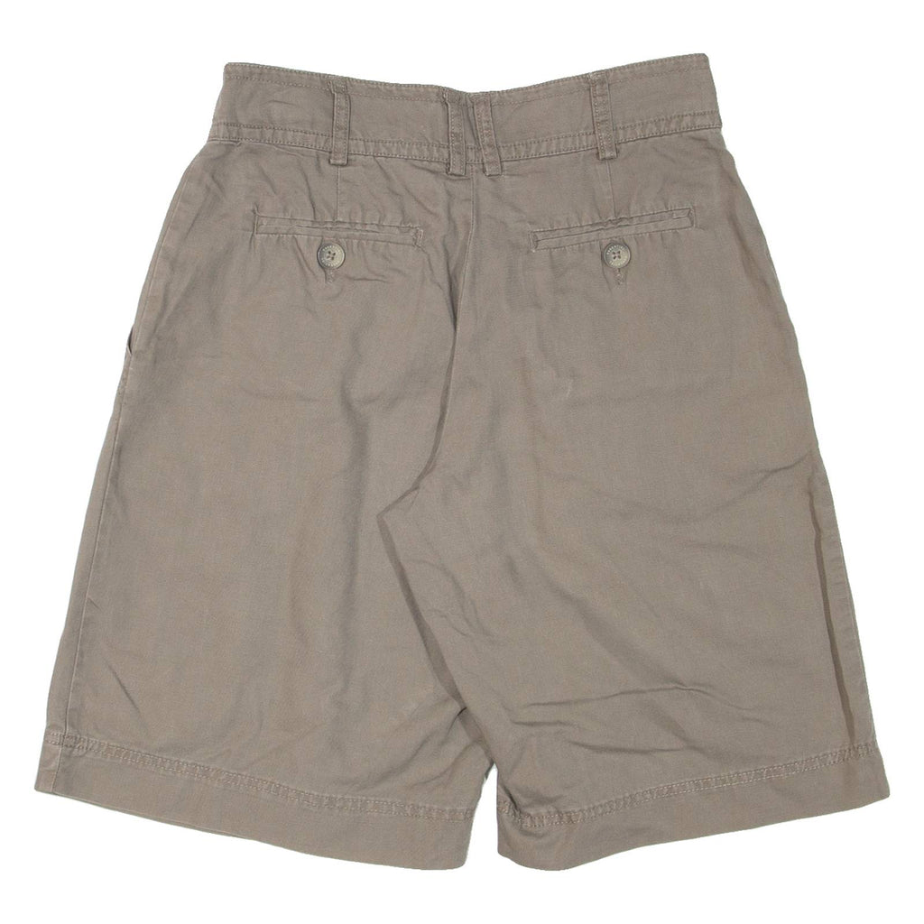 ESSENTIEL Pleated Womens Casual Shorts Grey Relaxed S W28