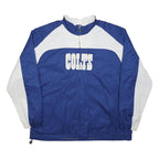 NFL Mens Blue & White Colts Team Zip Jacket 2XL Polyester Sportswear
