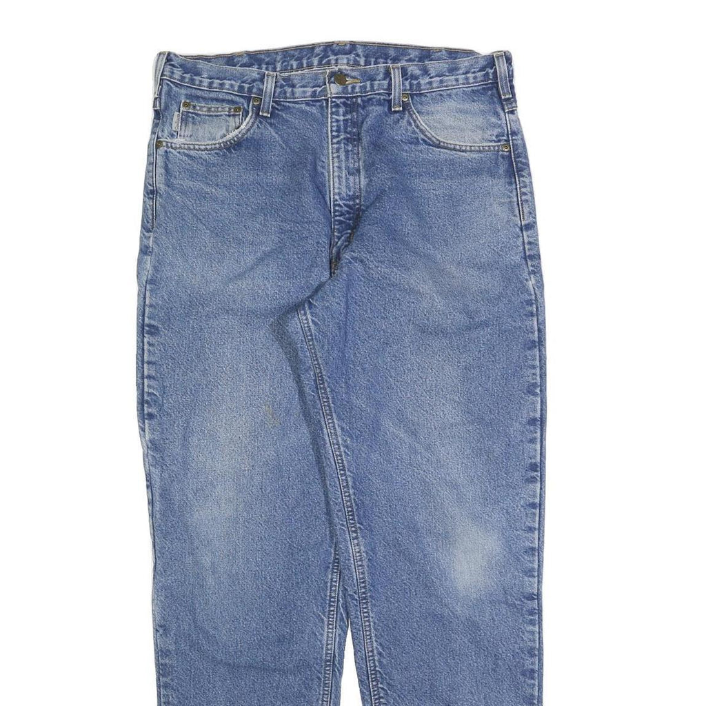 CARHARTT Mens Jeans Blue Relaxed Straight Denim Medium W36 L34 Casual Workwear