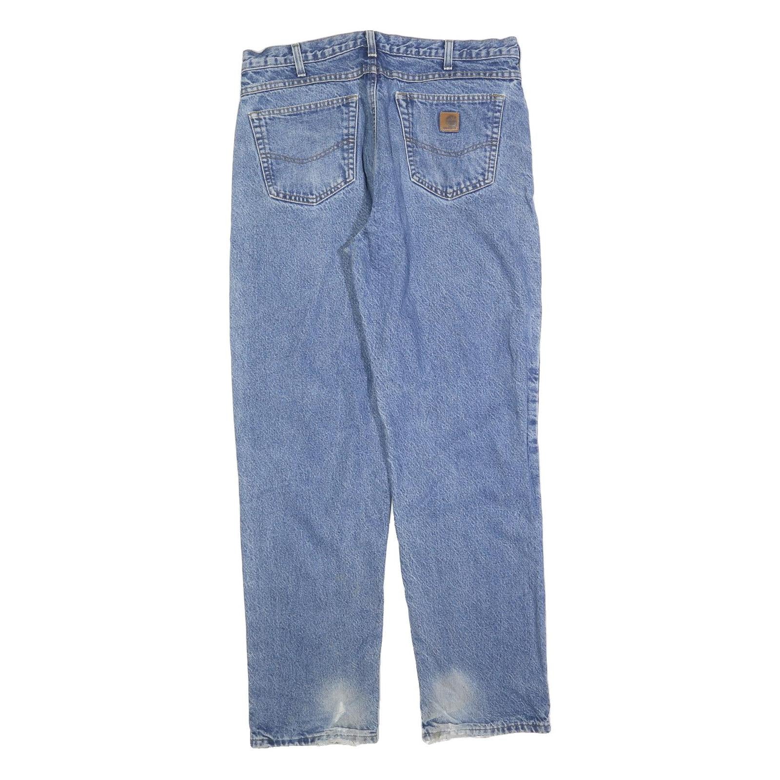 CARHARTT Mens Jeans Blue Relaxed Straight Denim Medium W36 L34 Casual Workwear