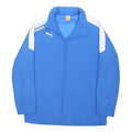 PUMA Mens Blue & White Track Jacket M Polyester Blend Zip Sportswear