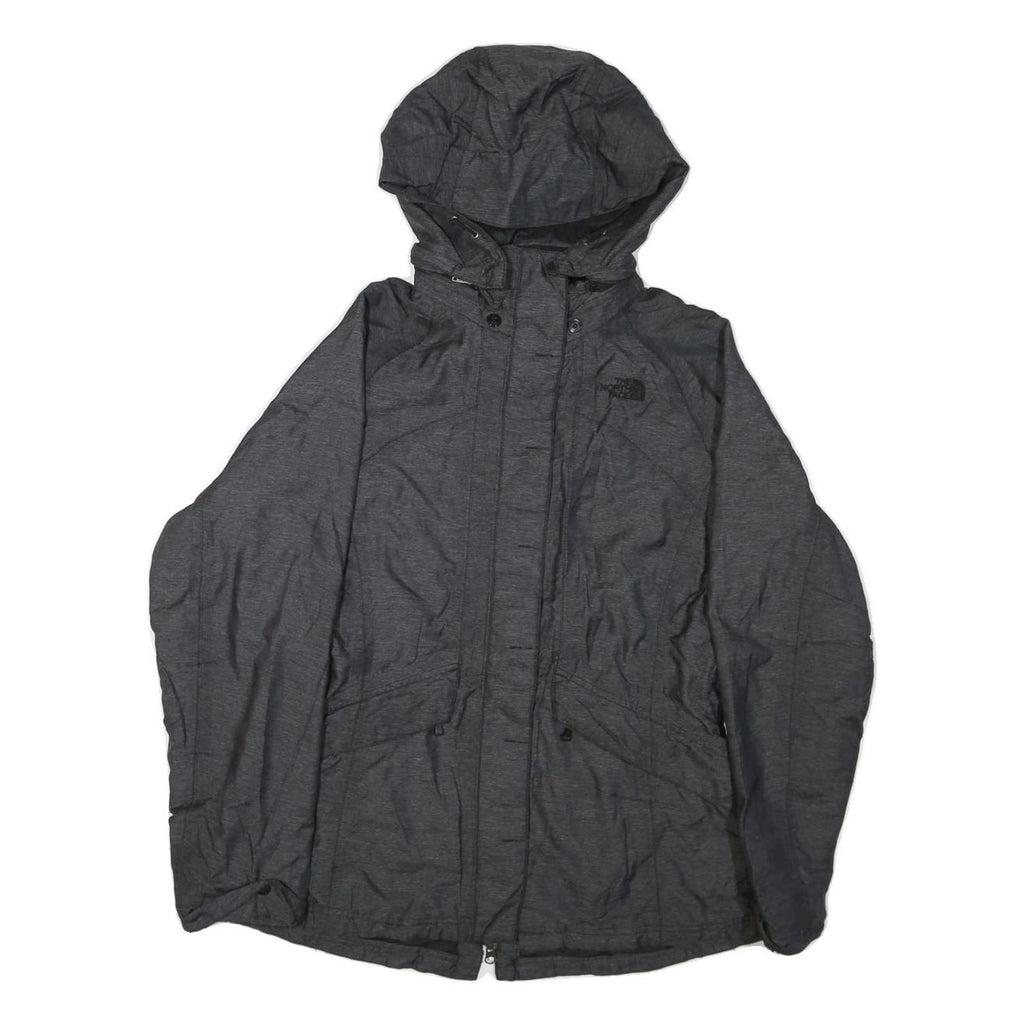 THE NORTH FACE Womens Grey Jacket M Polyester Blend Zip Hooded Outdoor Casual