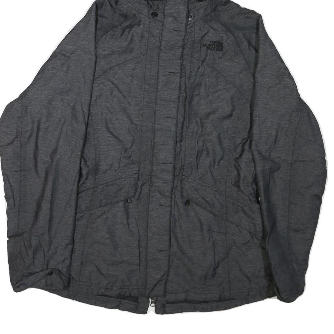 THE NORTH FACE Womens Grey Jacket M Polyester Blend Zip Hooded Outdoor Casual