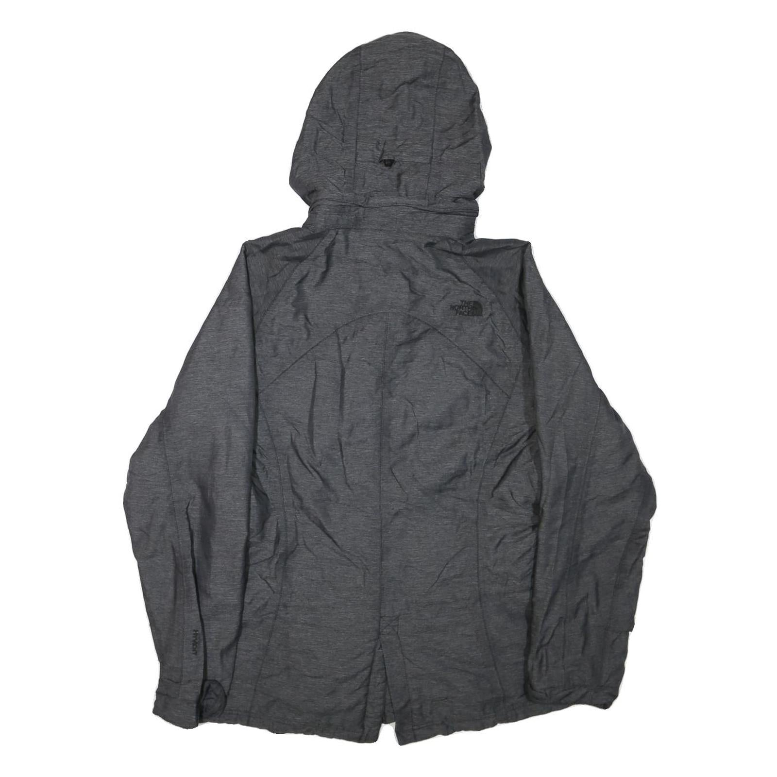 THE NORTH FACE Womens Grey Jacket M Polyester Blend Zip Hooded Outdoor Casual