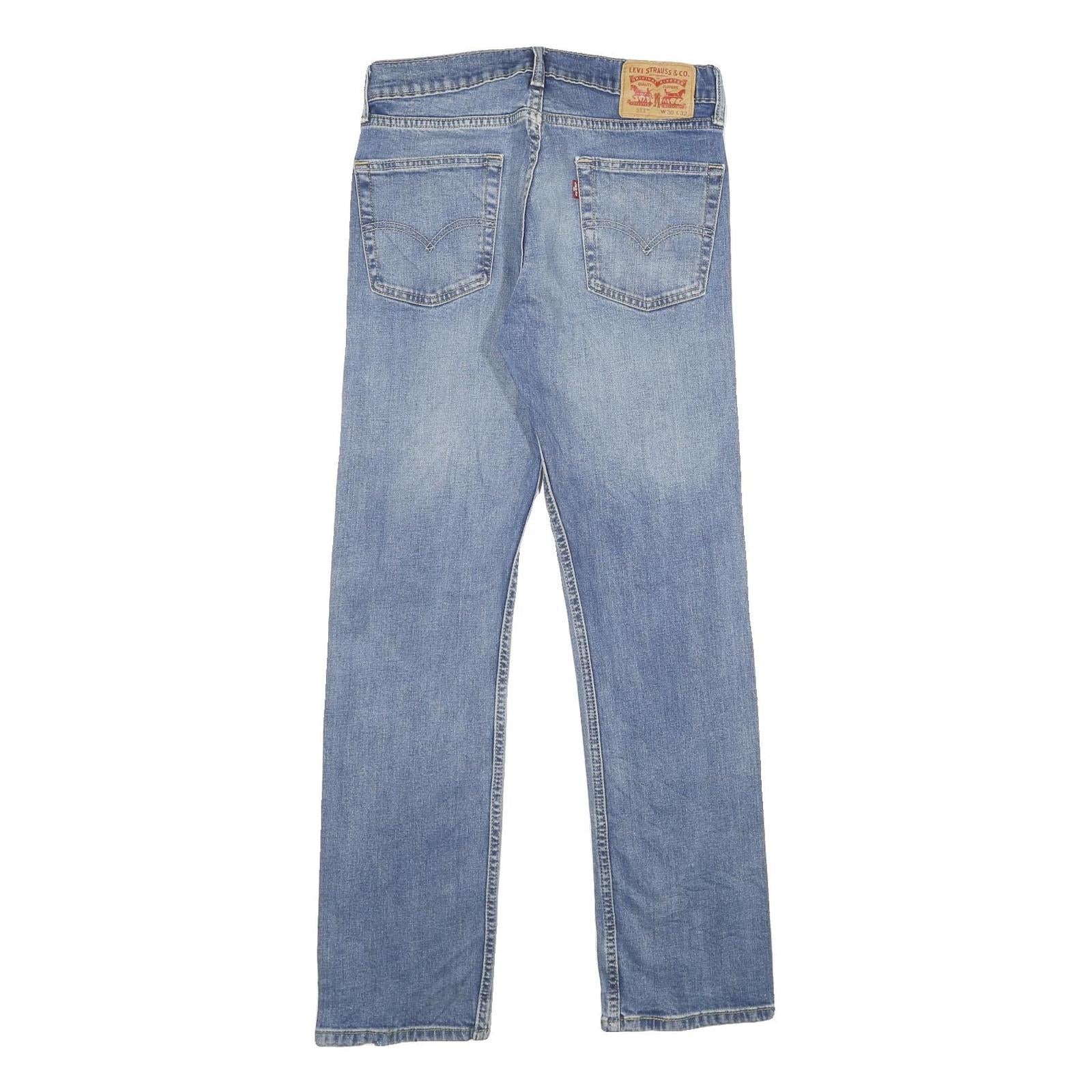 LEVI'S 513 Mens Jeans Blue Slim Straight Denim Light W30 L32 Classic Cotton