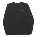 PATAGONIA Mens Black Graphic T-Shirt M Long Sleeve Crew Neck Classic Cotton