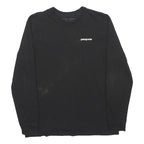 PATAGONIA Mens Black Graphic T-Shirt M Long Sleeve Crew Neck Classic Cotton