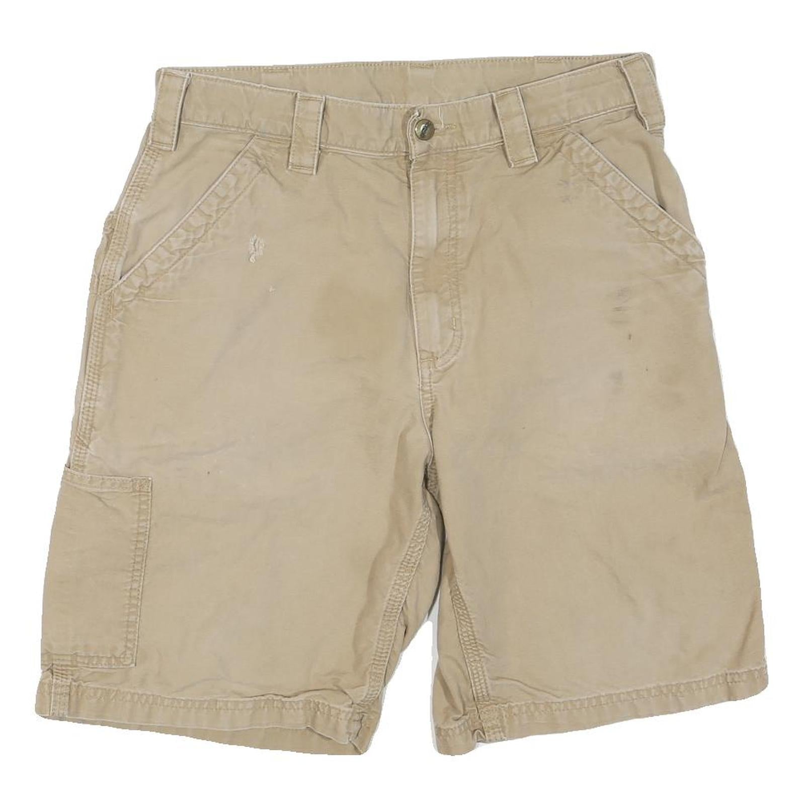 CARHARTT Mens Shorts Beige Casual M W32 Workwear Cotton Blend Pockets